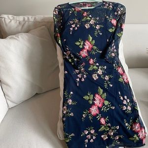 Lulus navy floral dress